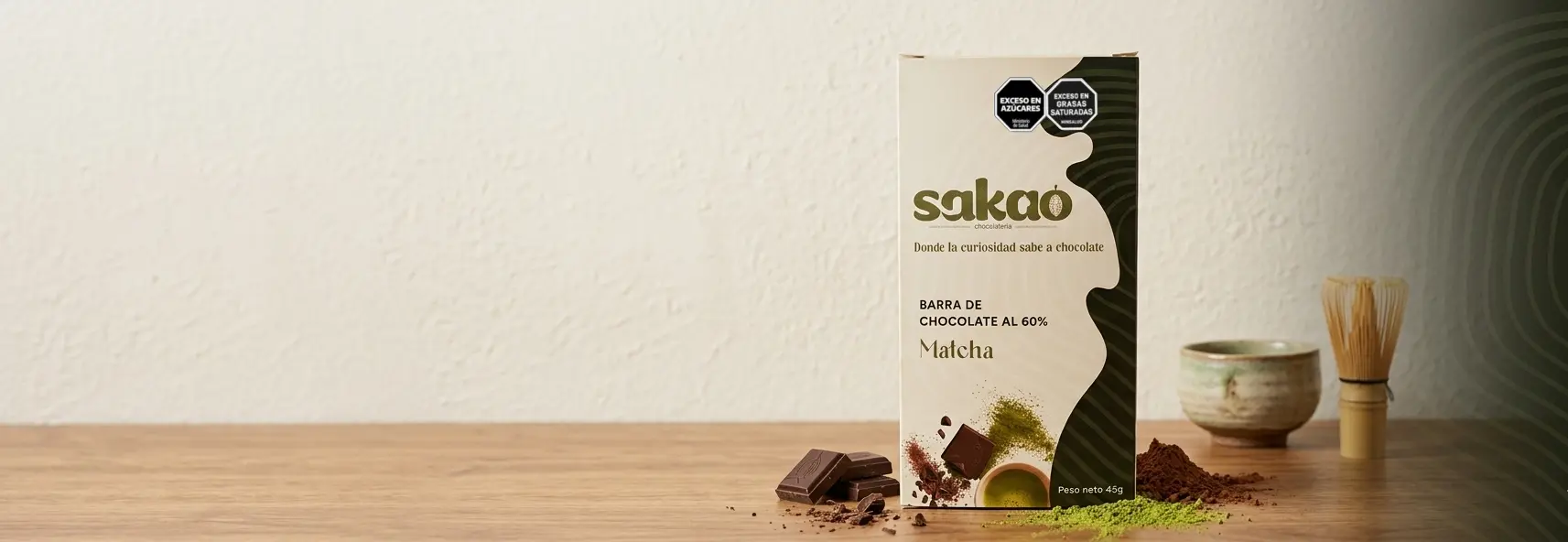 barra-chocolate-matcha-vainilla-sakao-Colombia Barra de chocolate sabor matcha y vainilla 60% cacao - Sakao Chocolates Bogotá Colombia