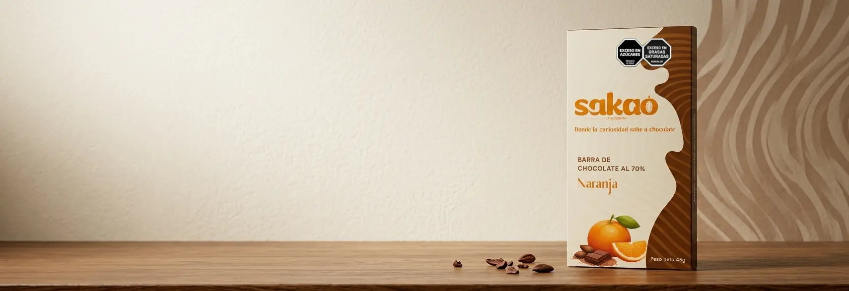 barra-chocolate-naranja-70-cacao-sakao-Bogota Barra de chocolate artesanal sabor naranja 70% cacao - Sakao Chocolates Bogotá Colombia